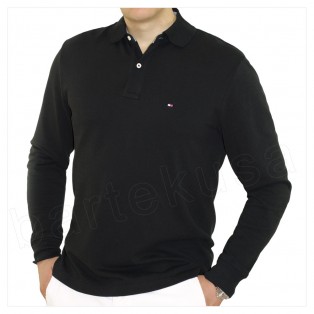 TOMMY HIFLIGER BLUZA POLO Dlugi Rekwa - Czarna 